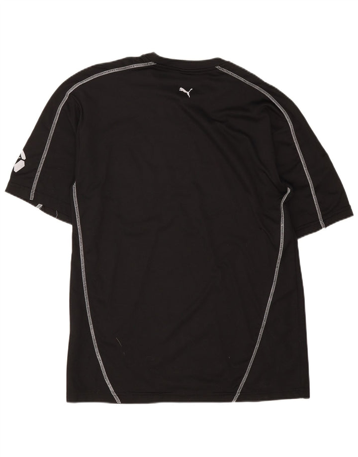 Puma Mens Graphic T-Shirt Top XL Black Cotton