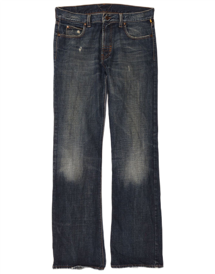 Meltin' Pot Mens Bootcut Jeans W34 L34 Blue Cotton