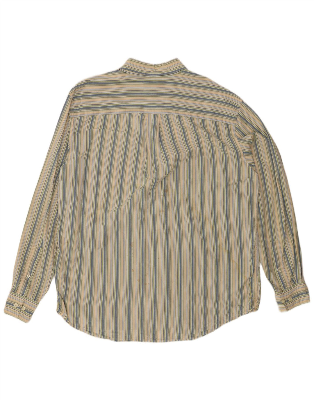 EDDIE BAUER Mens Flannel Shirt Large Multicoloured Striped Cotton