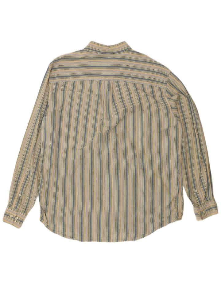 EDDIE BAUER Mens Flannel Shirt Large Multicoloured Striped Cotton