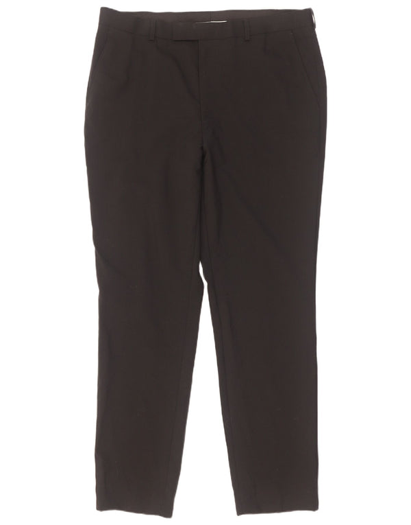 French Connection Mens Slim Fit Suit Trousers W36 L31 Black Polyester