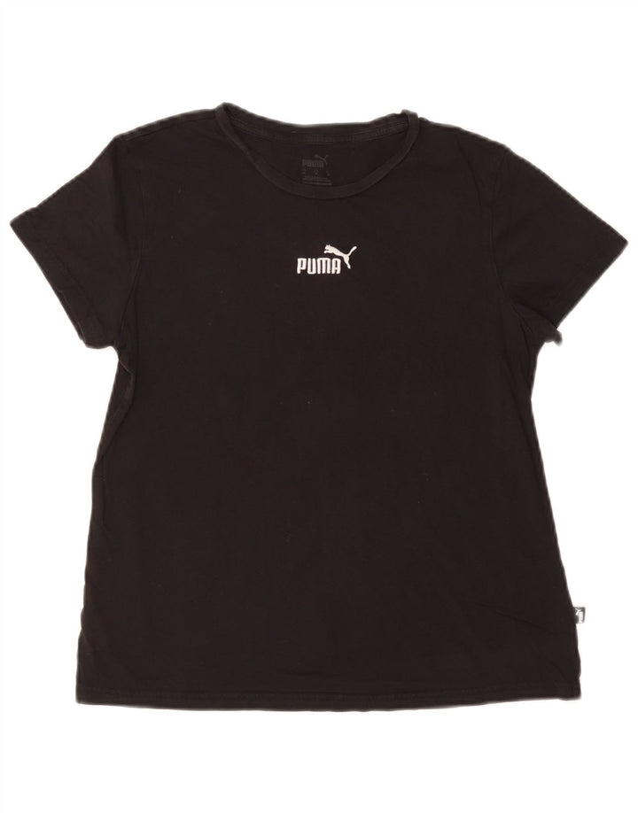 Puma Womens Graphic T-Shirt Top UK 14 Medium Black