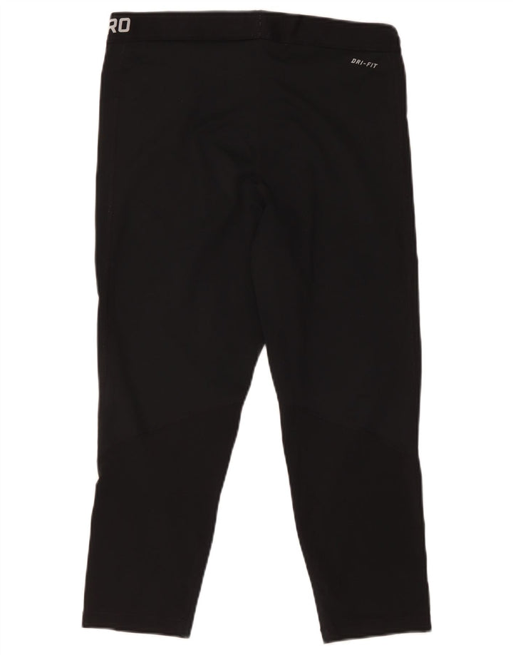 Nike Womens Dri Fit Graphic Capri Leggings UK 18 XL Black Polyester