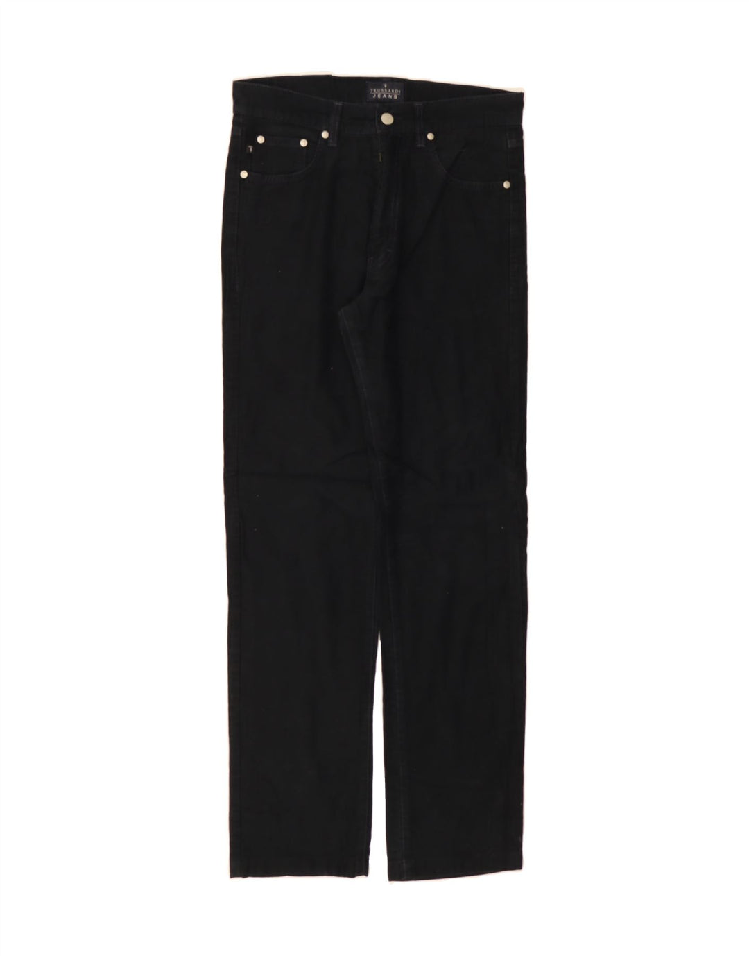 TRUSSARDI Mens Straight Jeans W29 L31 Black Cotton Vintage Trussardi and Second-Hand Trussardi from Messina Hembry 