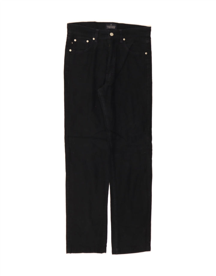 TRUSSARDI Mens Straight Jeans W29 L31 Black Cotton Vintage Trussardi and Second-Hand Trussardi from Messina Hembry 