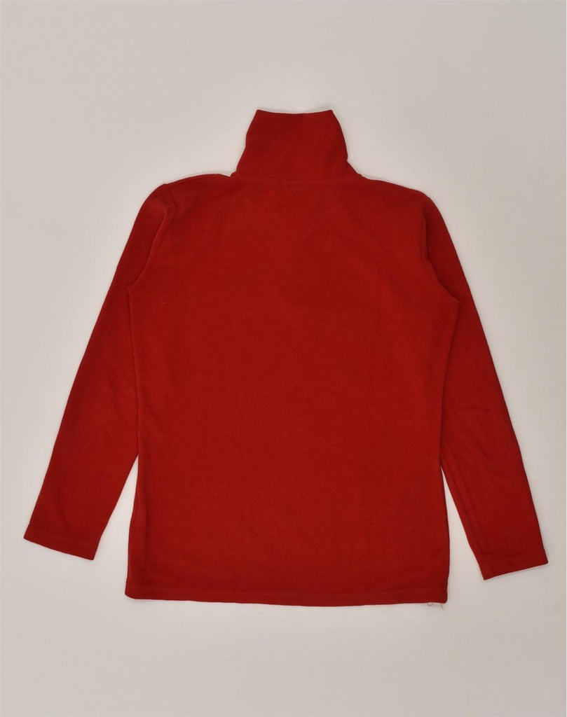 INVICTA Womens Zip Neck Fleece Jumper UK 16 Large Red Polyester | Vintage Invicta | Thrift | Second-Hand Invicta | Used Clothing | Messina Hembry 