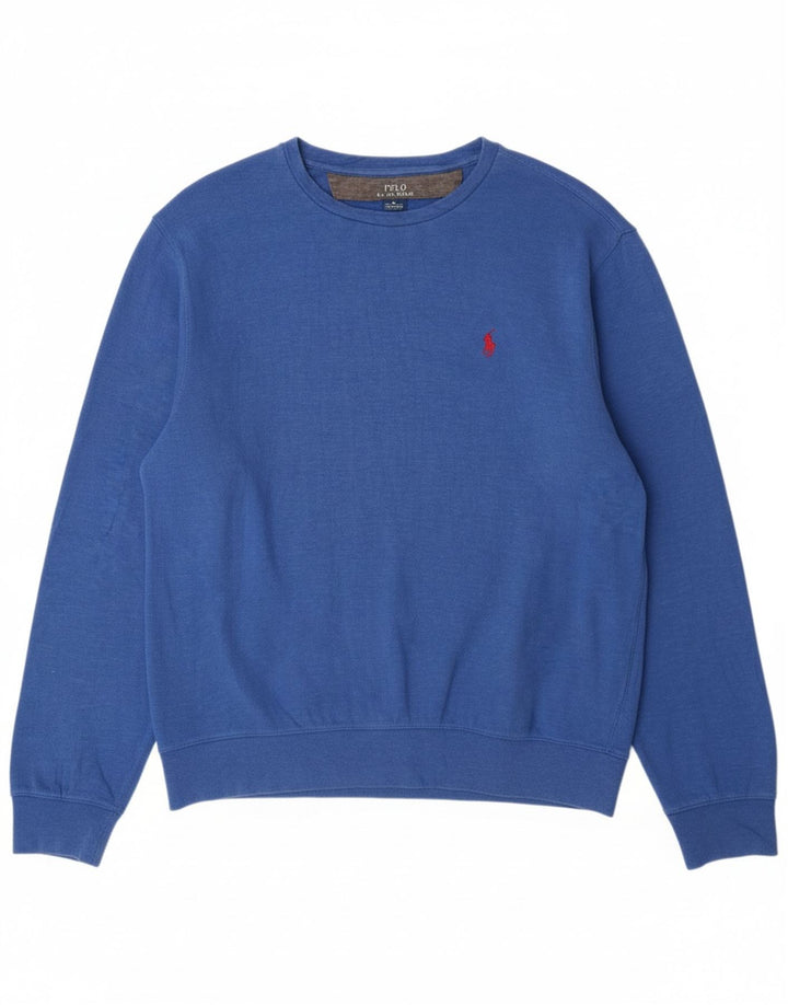 POLO RALPH LAUREN Womens Performance Sweatshirt Jumper UK 16 Large Blue