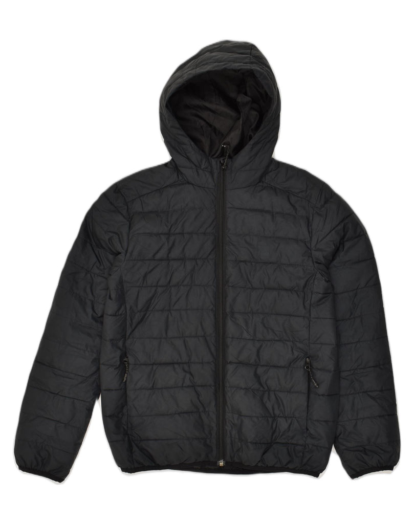 QUIKSILVER Boys Hooded Padded Jacket 11-12 Years Black Polyester | Vintage Quiksilver | Thrift | Second-Hand Quiksilver | Used Clothing | Messina Hembry 