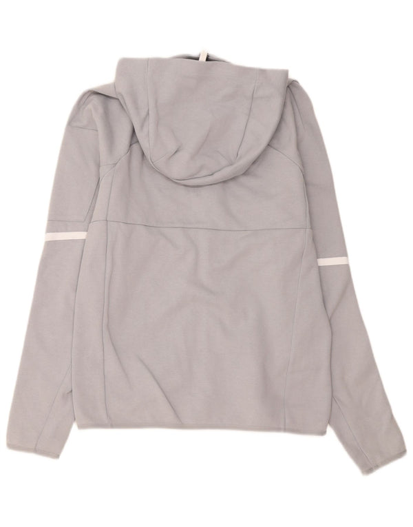 Adidas Mens Zip Hoodie Sweater Small Grey Colourblock Cotton