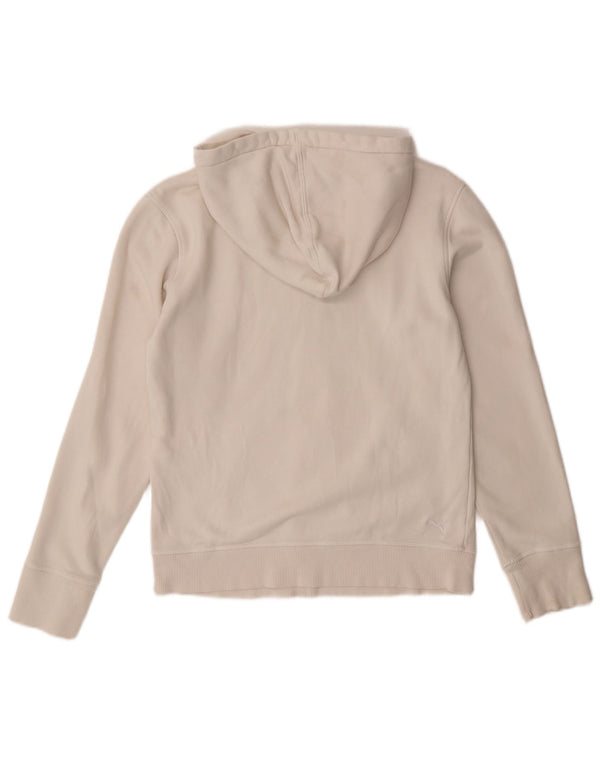 Puma Womens Graphic Hoodie Jumper UK 12 Medium  White