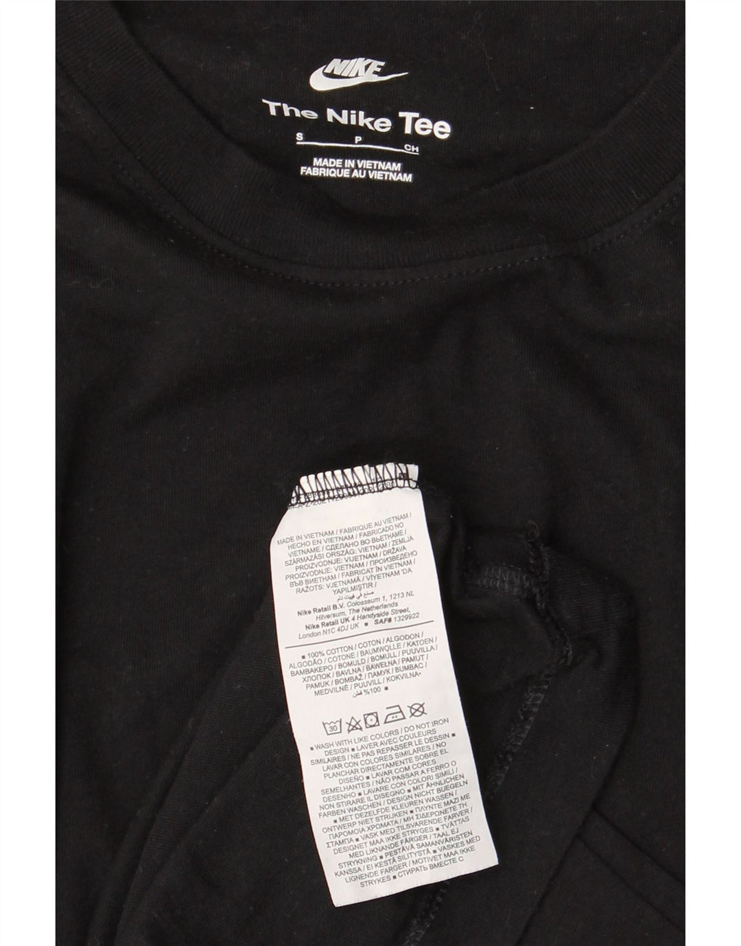 NIKE Mens T-Shirt Top Small Black Cotton