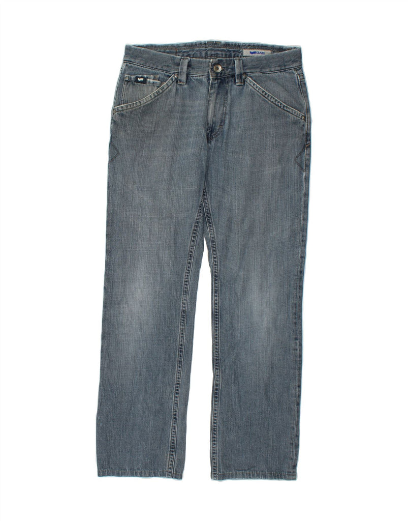 GAS Mens Straight Jeans W32 L31 Blue Cotton | Vintage Gas | Thrift | Second-Hand Gas | Used Clothing | Messina Hembry 