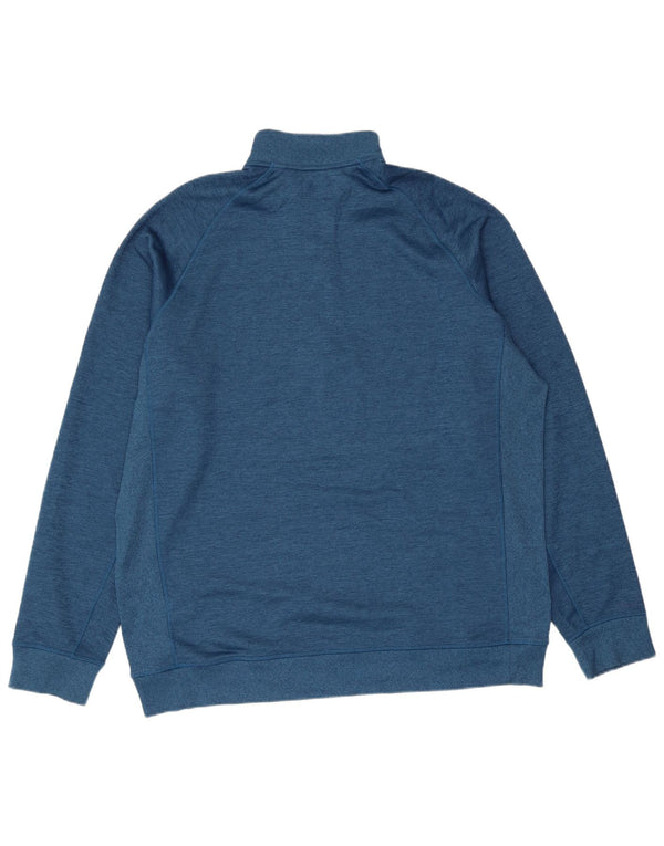 Under Armour Mens Zip Neck Sweatshirt Jumper XL Blue