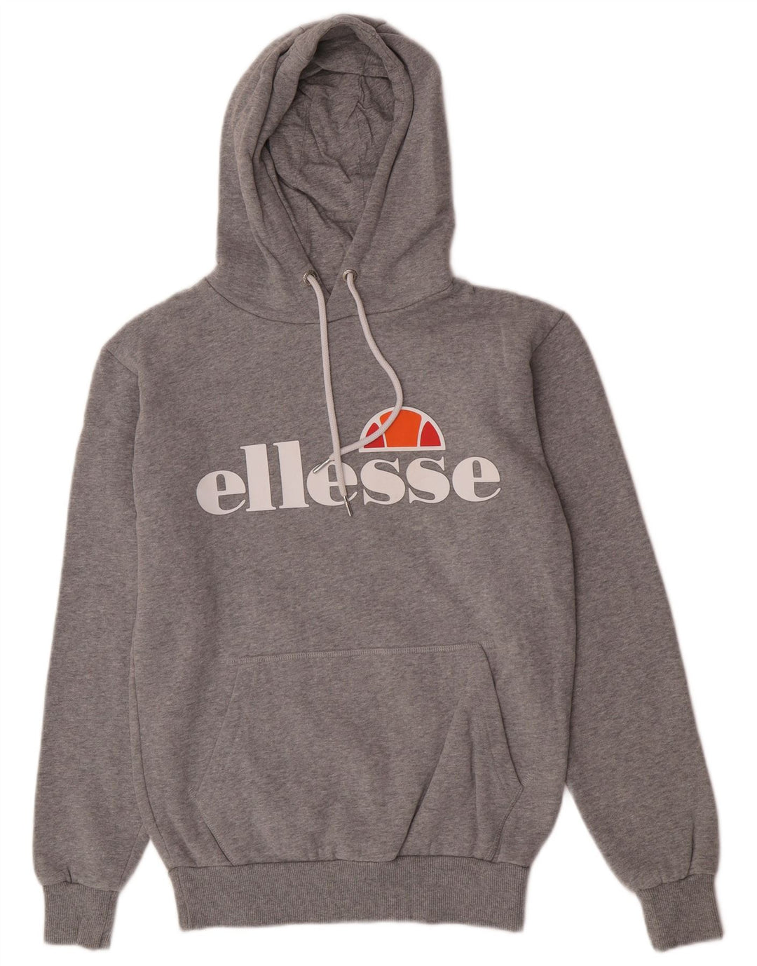 Ellesse Mens Graphic Regular Fit Hoodie Jumper Small Grey Cotton