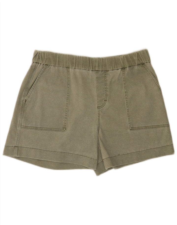 LEE Womens Relaxed Fit High Rise Chino Shorts US 16 2XL W34  Khaki Cotton