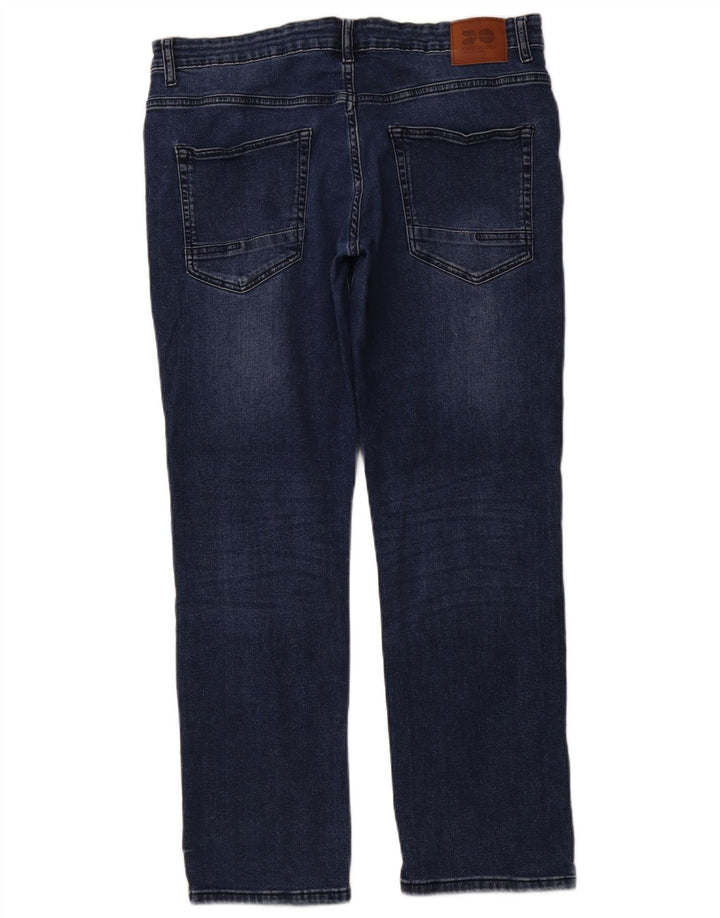 CROSSHATCH Womens Princed Straight Jeans W36 L30 Blue Cotton
