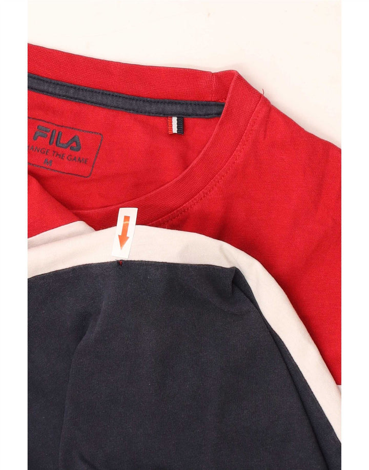 Fila Mens Graphic T-Shirt Top Medium Multicoloured Colourblock