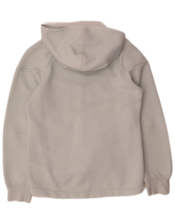 Nike Womens Zip Hoodie Sweater UK 14 Medium Grey