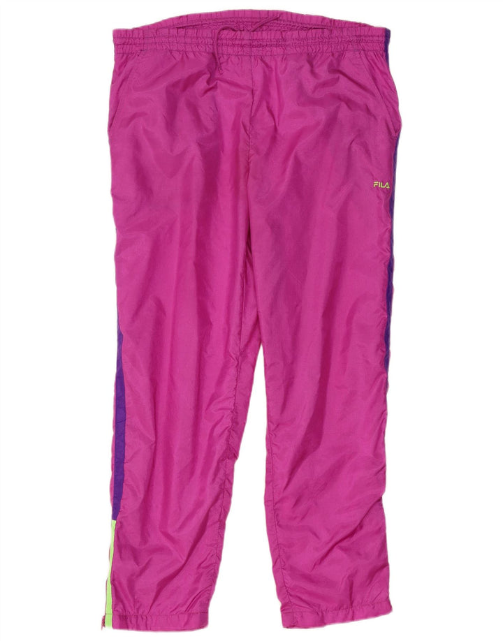 Fila Mens Tracksuit Trousers IT 50 Large Pink Polyamide