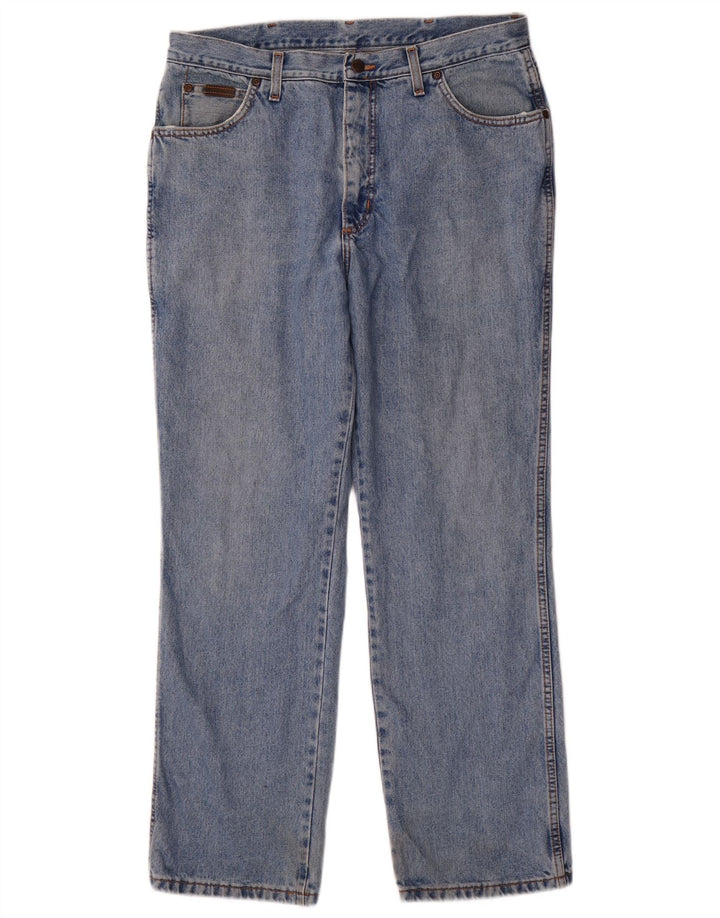 WRANGLER Mens IDAHO Straight Jeans W36 L32 Blue Cotton