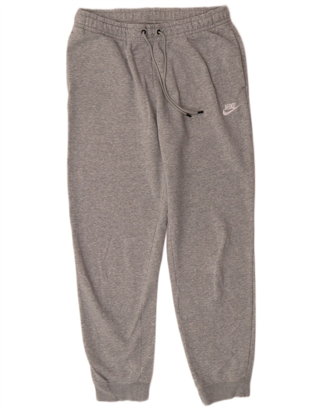 NIKE Womens Tracksuit Trousers Joggers UK 14 Medium  Grey Cotton