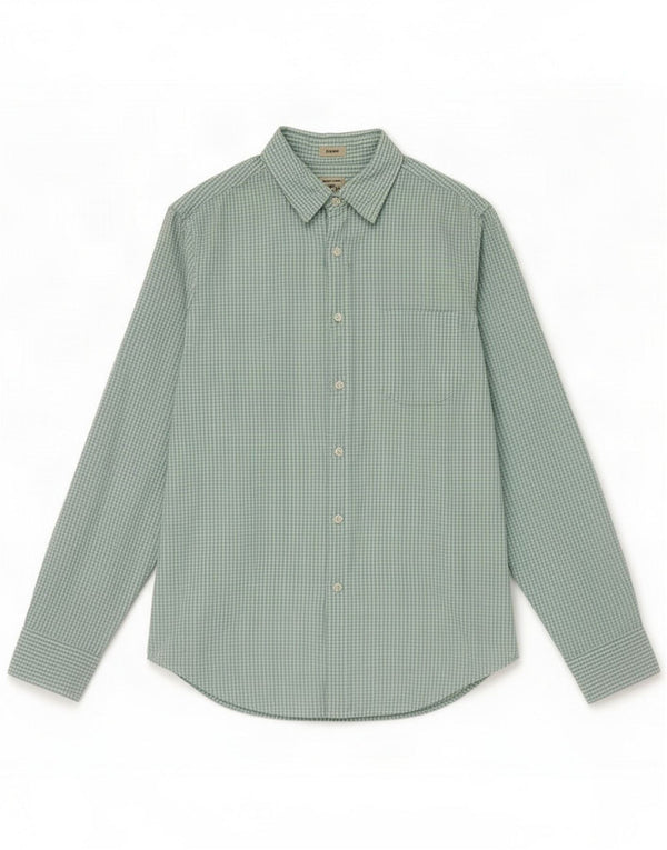 J. Crew Mens Classic Fit Shirt Medium Green Gingham Cotton