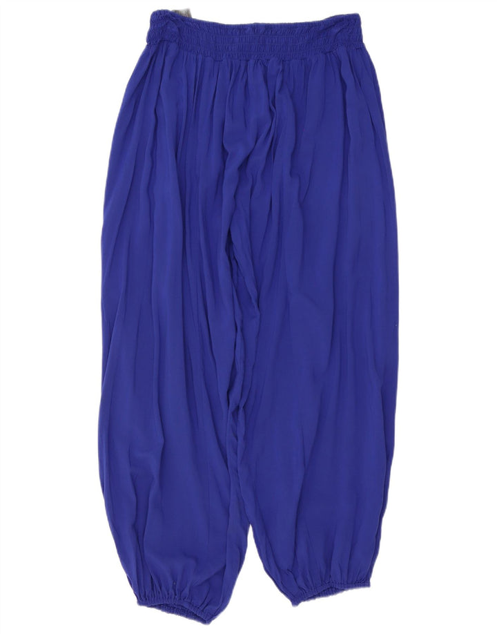 Marks & Spencer Womens Harem Trousers Large W32 L26 Blue Viscose