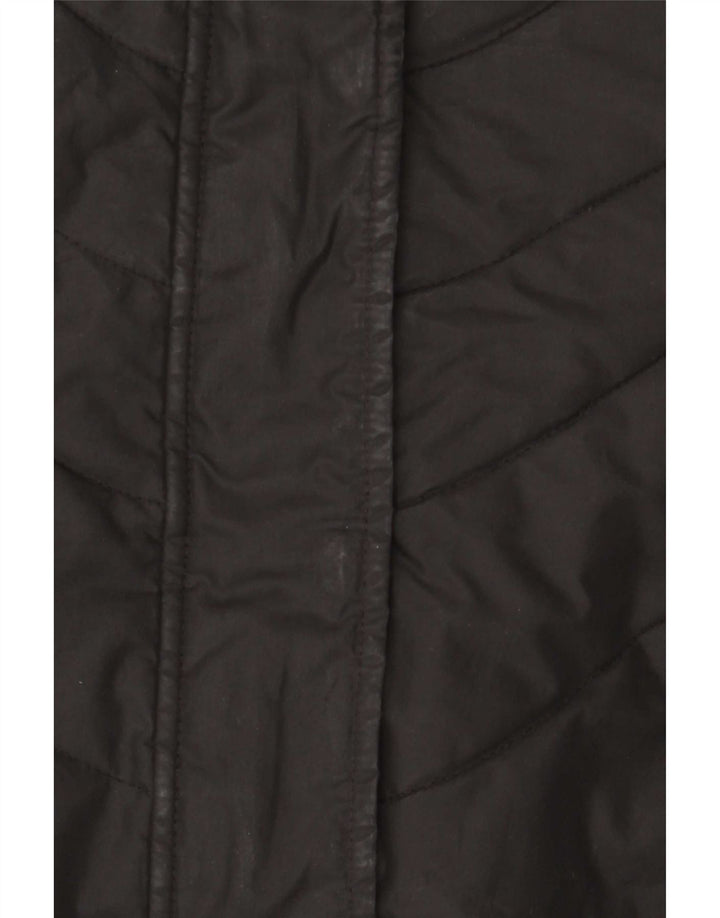 Jack Wolfskin Womens Hooded Padded Coat UK 10 Small Black Polyester