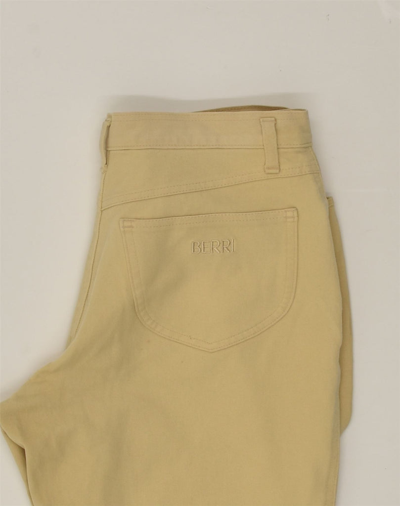 BERRI Womens Tapered Casual Trousers IT 40 Medium W28 L28 Beige Cotton | Vintage Berri | Thrift | Second-Hand Berri | Used Clothing | Messina Hembry 