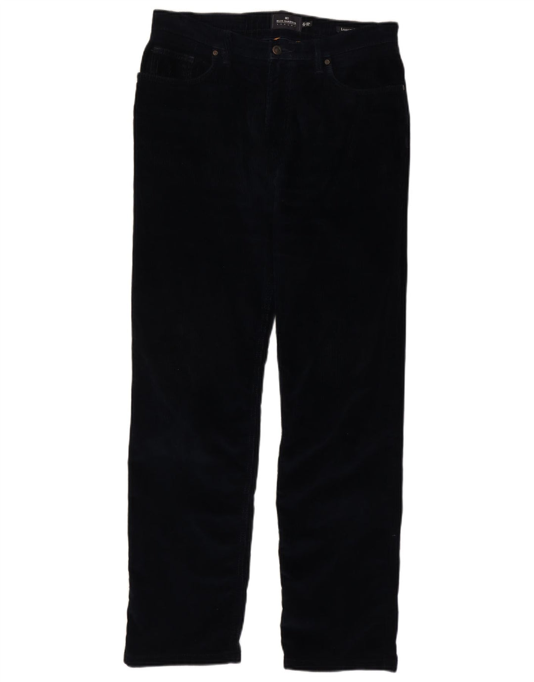 MARKS & SPENCER Mens Straight Corduroy Trousers W32 L31 Navy Blue Cotton