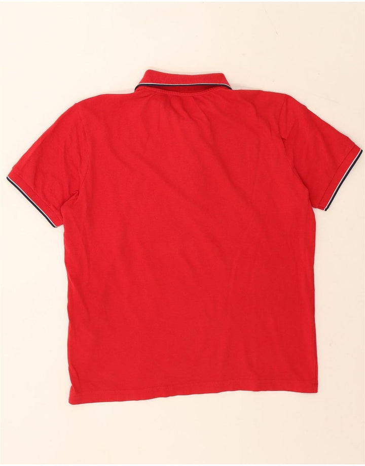Kappa Mens Polo Shirt Large Red Striped