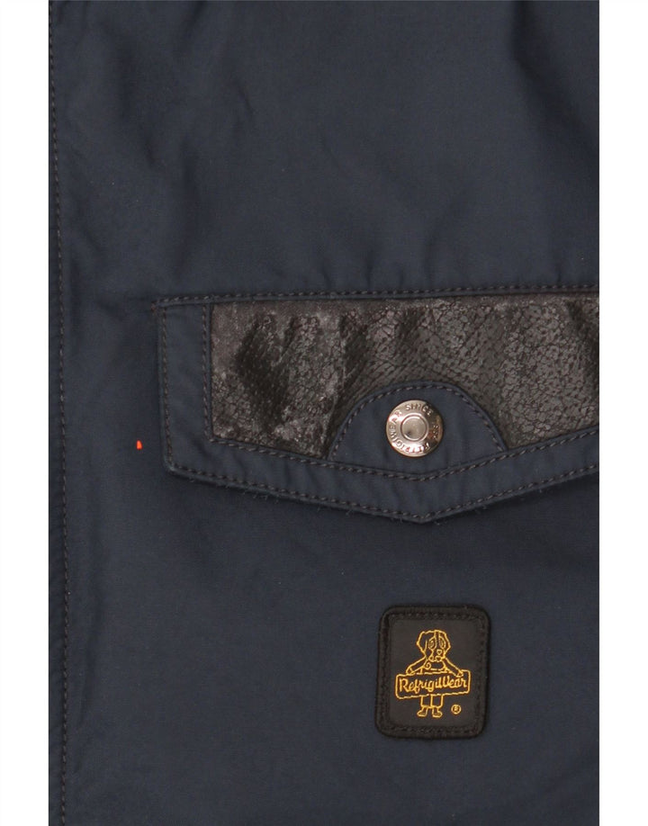 Refrigiwear Mens Bomber Jacket UK 40 Large Navy Blue Polyamide