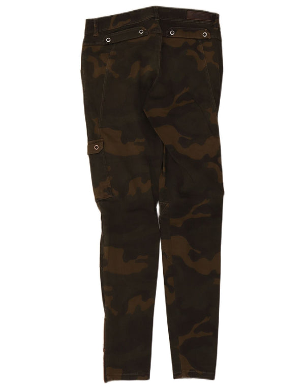 Zara Womens Trafaluc Slim Cargo Trousers EU 36 XS W26 L29 Khaki Camouflage
