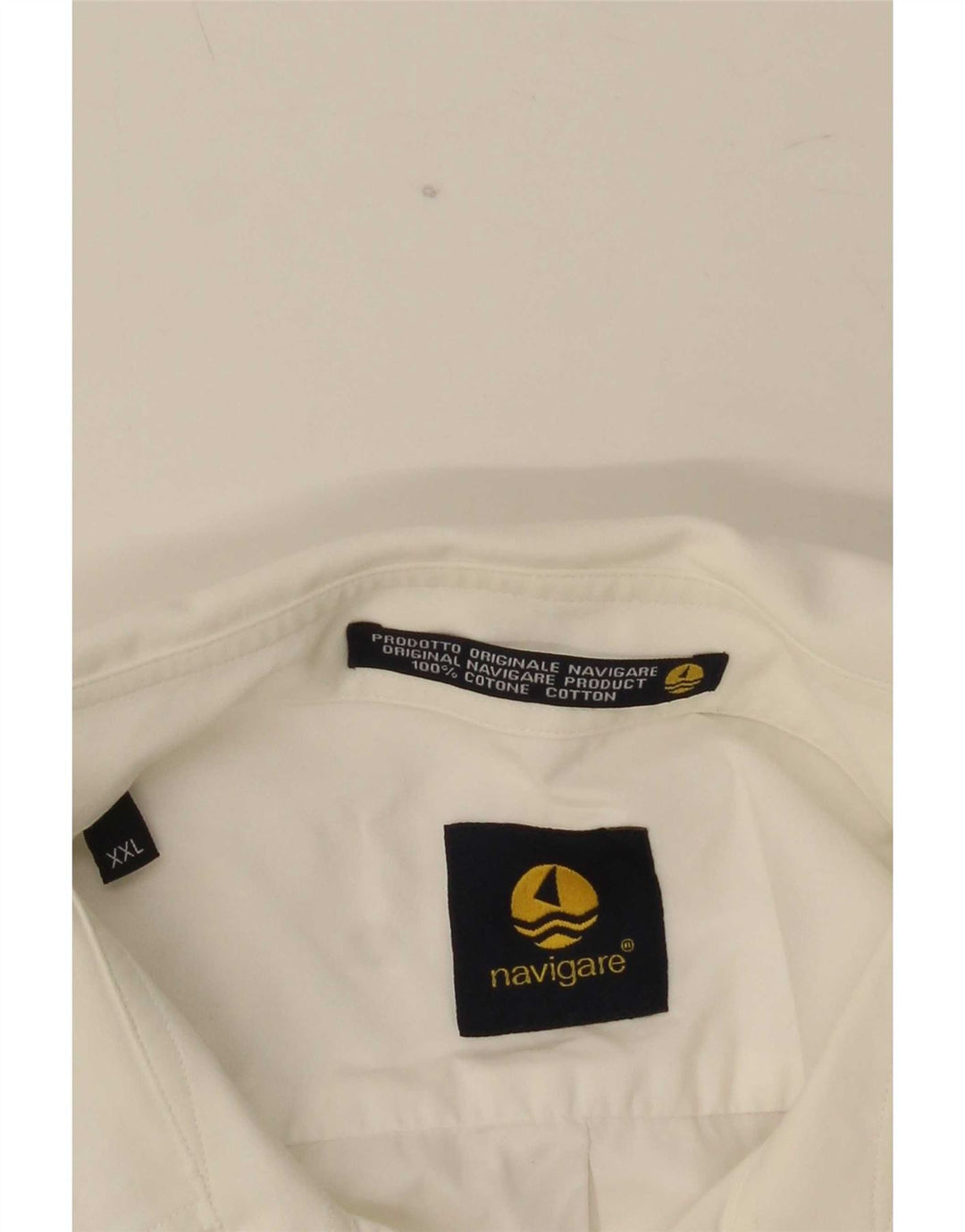 Navigare Mens Shirt 2XL White Cotton