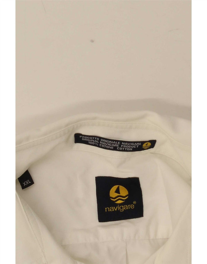 Navigare Mens Shirt 2XL White Cotton