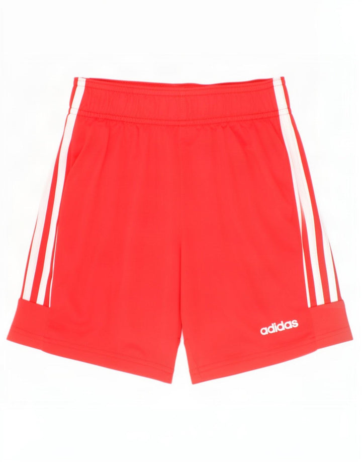 Adidas Boys Climalite Sport Shorts 9-10 Years Red Polyester
