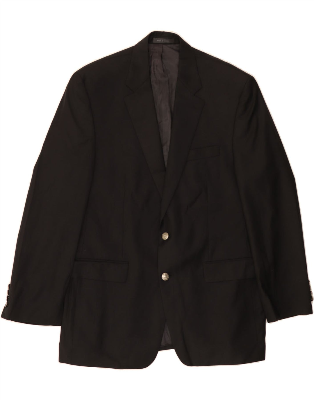 CHAPS Mens 2 Button Blazer Jacket UK 42 XL Black Wool Vintage Chaps and Second-Hand Chaps from Messina Hembry 