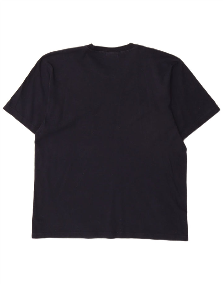 CHAMPION Mens T-Shirt Top Large Navy Blue Cotton