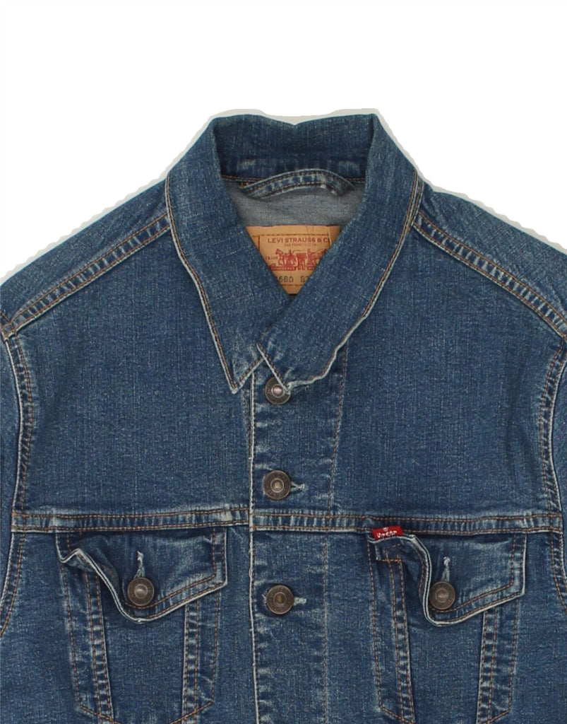 LEVI'S Womens Denim Jacket UK 10 Small Blue Cotton | Vintage Levi's | Thrift | Second-Hand Levi's | Used Clothing | Messina Hembry 