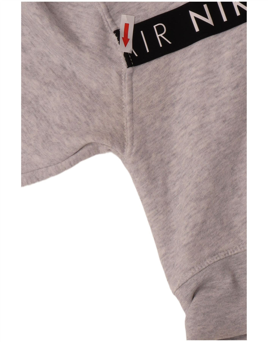 Nike Womens Crop Graphic Sweatshirt Jumper UK 10 Small Grey Flecked