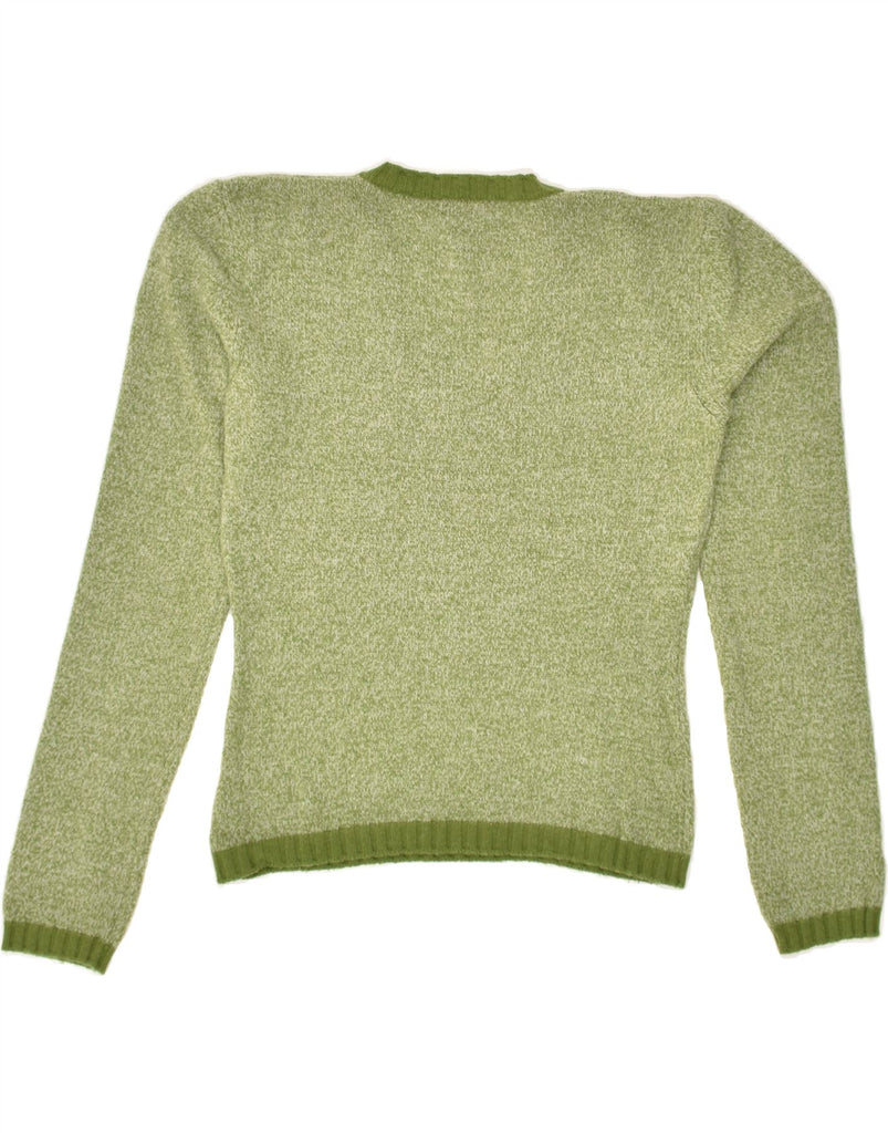 GUESS Womens V-Neck Jumper Sweater UK 14 Large Green Wool | Vintage Guess | Thrift | Second-Hand Guess | Used Clothing | Messina Hembry 