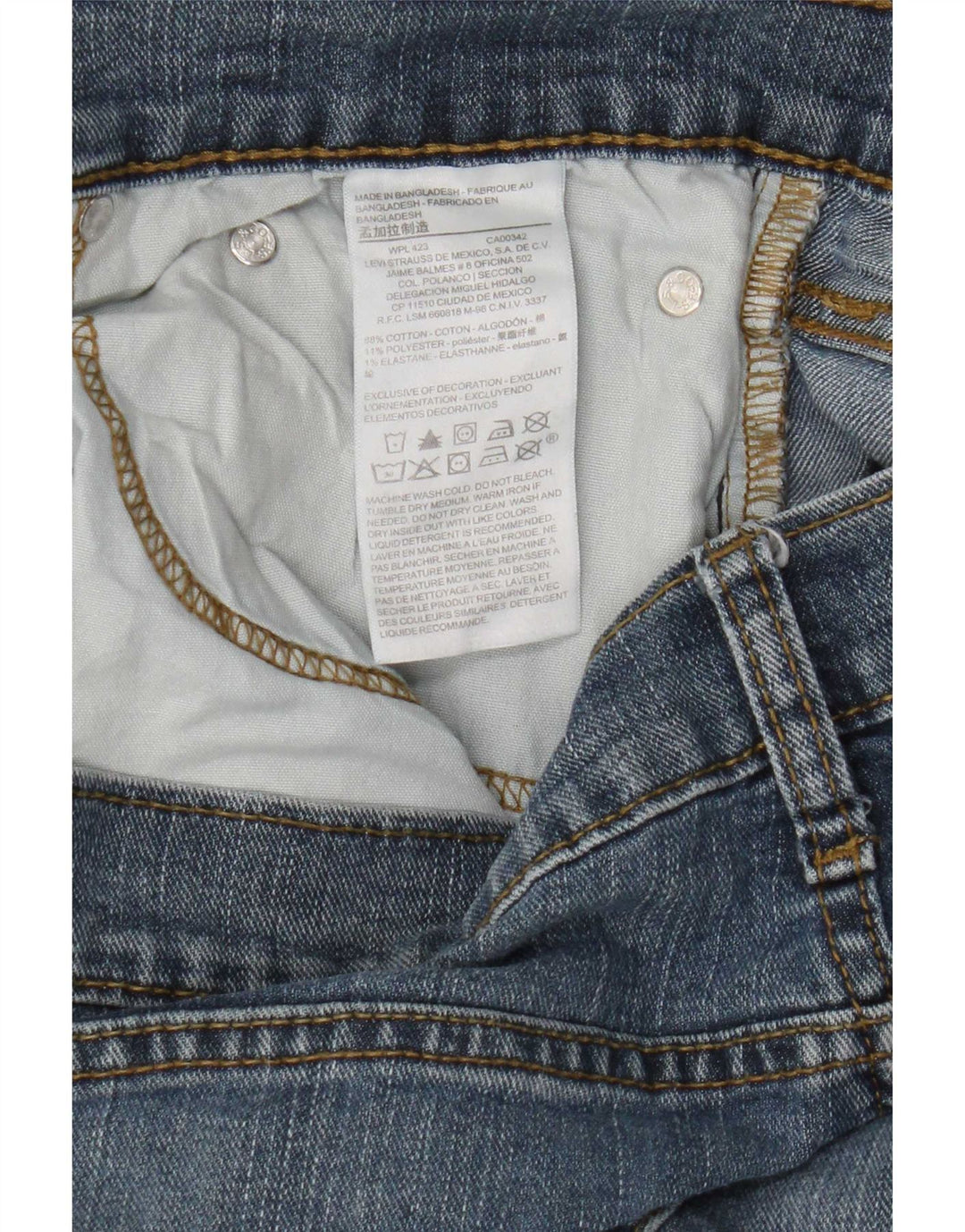 Levi's Mens Signature Straight Jeans W36 L32 Blue Cotton