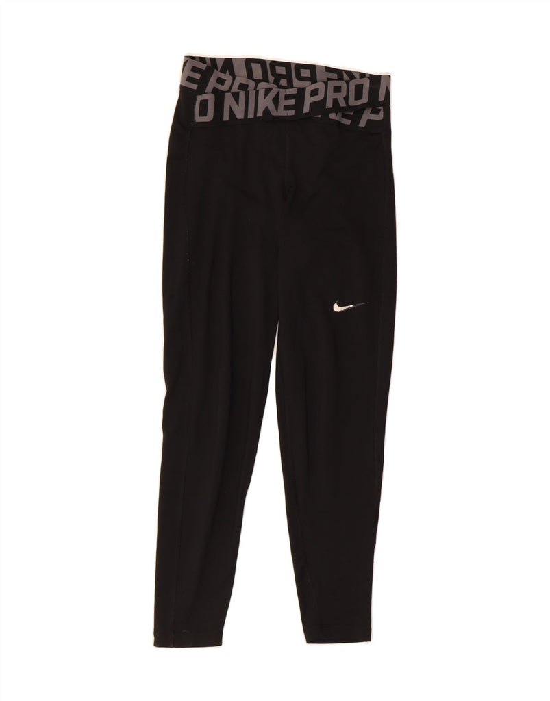 NIKE Womens Dri Fit Graphic Leggings UK 8 Small  Black Vintage Nike and Second-Hand Nike from Messina Hembry 