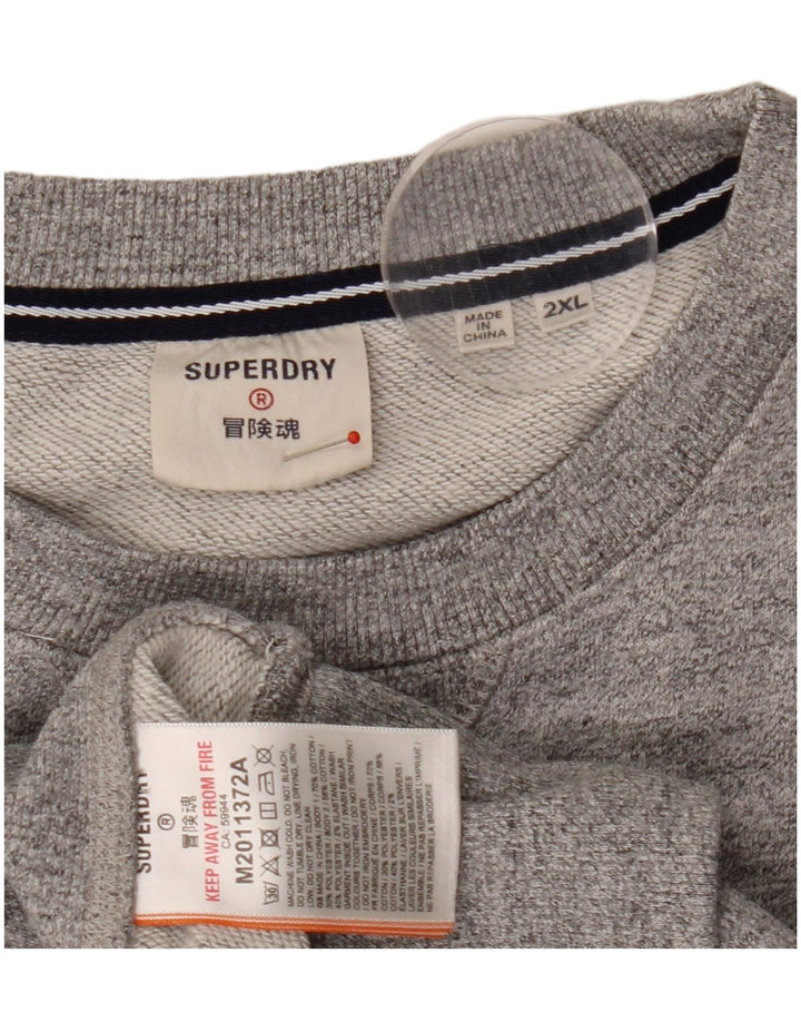 Superdry Mens Graphic Sweatshirt Jumper 2XL Grey Cotton