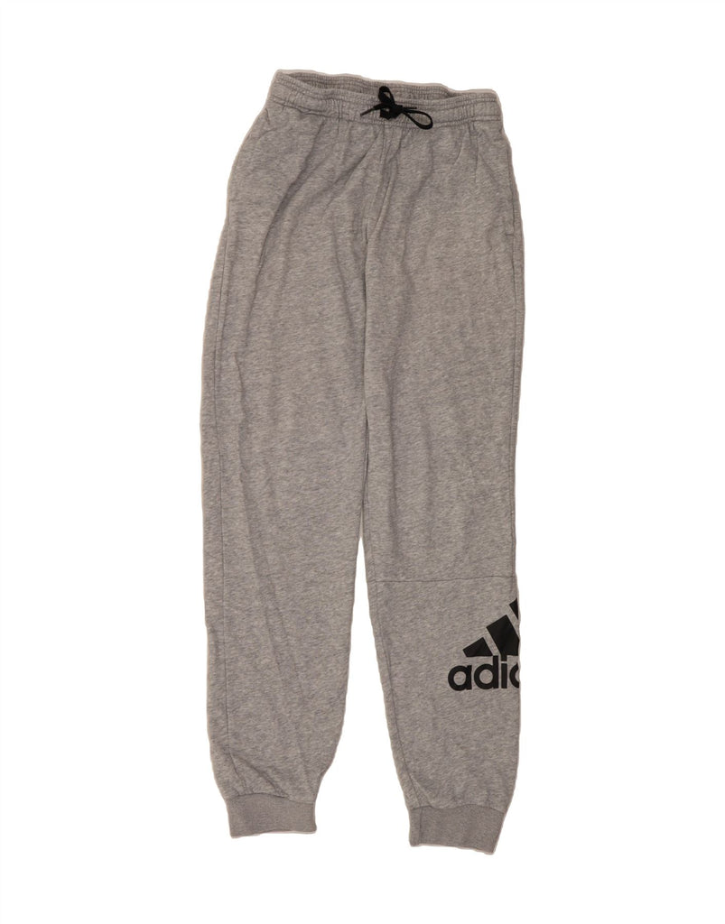 ADIDAS Boys Graphic Tracksuit Trousers Joggers 15-16 Years  Grey Cotton Vintage Adidas and Second-Hand Adidas from Messina Hembry 
