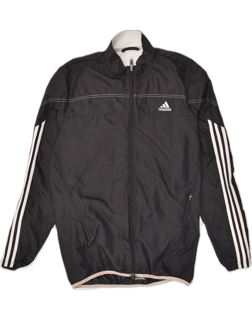 ADIDAS Mens Tracksuit Top Jacket UK 38/40 Medium Black Polyester | Vintage Adidas | Thrift | Second-Hand Adidas | Used Clothing | Messina Hembry 