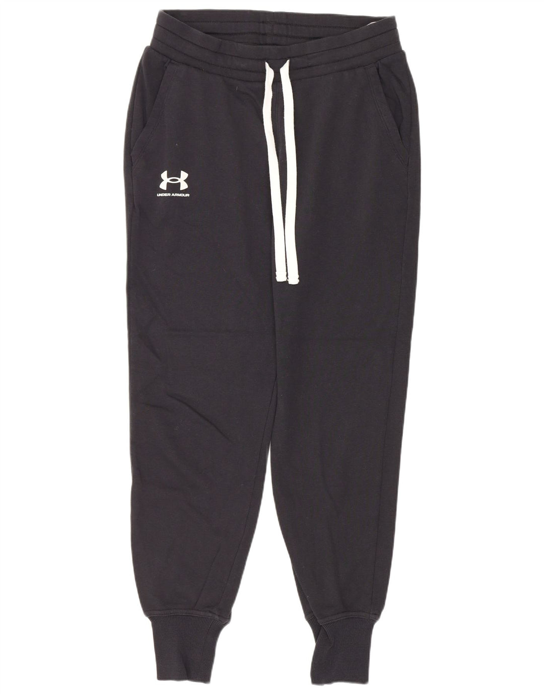 Under Armour Mens Tracksuit Trousers Joggers Small Navy Blue Cotton