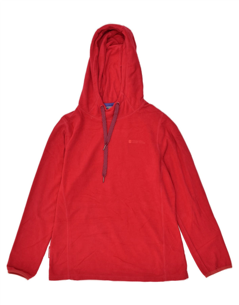 MOUNTAIN WAREHOUSE Womens Hooded Fleece Jumper UK 14 Large Red Polyester | Vintage Mountain Warehouse | Thrift | Second-Hand Mountain Warehouse | Used Clothing | Messina Hembry 