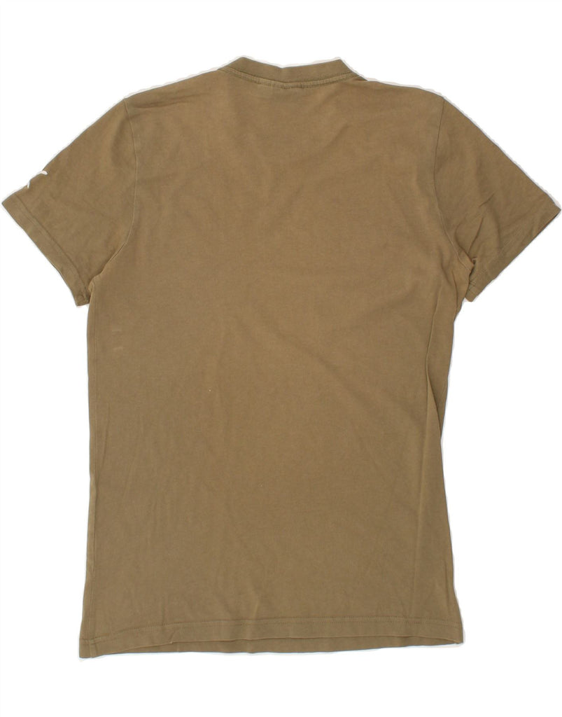 PUMA Mens Graphic T-Shirt Top Small Khaki Cotton Vintage Puma and Second-Hand Puma from Messina Hembry 