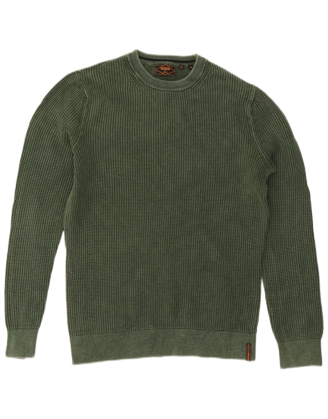 Superdry Mens Crew Neck Jumper Sweater Medium Green Cotton